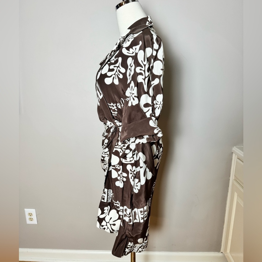 Vintage Thierry Mugler Silk Wrap Dress Size 42 - Picture 8 of 13